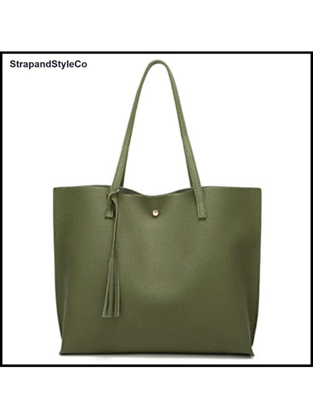 Soft Faux Leather Tote Shoulder Bag Satchel Tassel Handbag